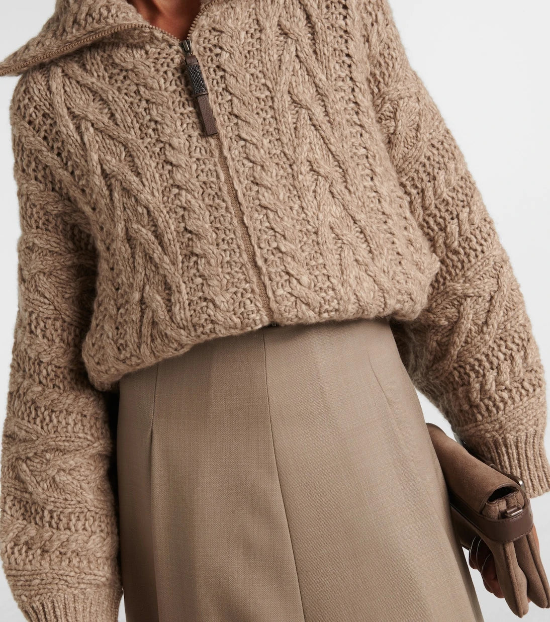 Brunello Cucinelli - Wool midi skirt