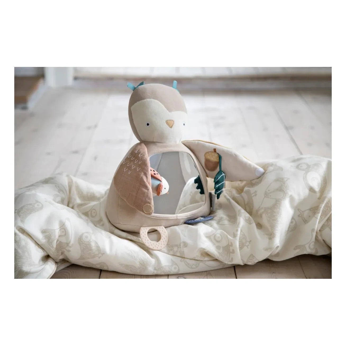 Sebra - Blinky Owl Toy | Beige