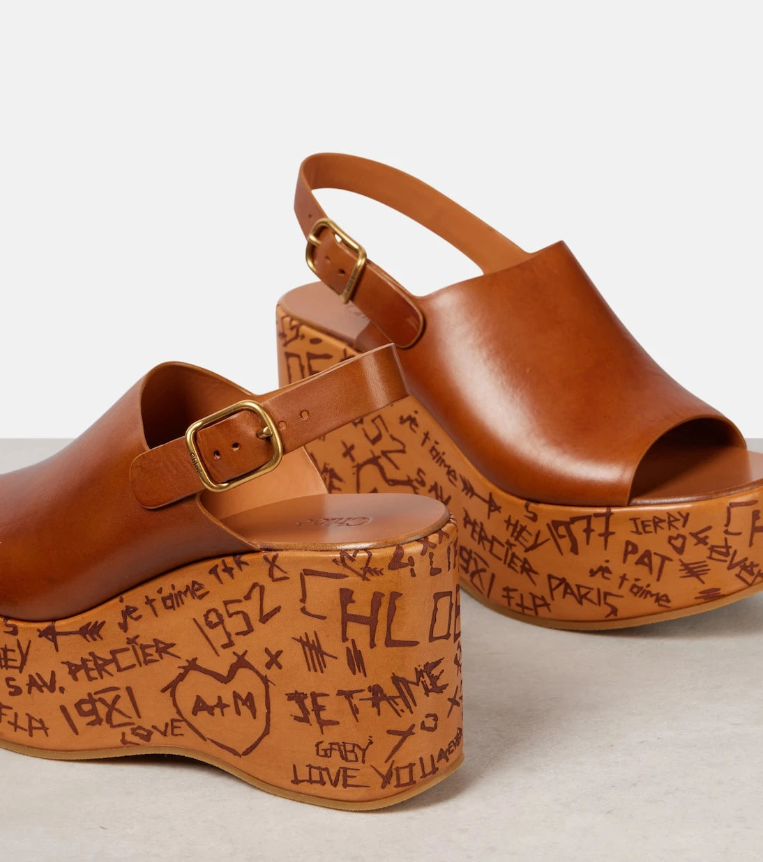 Chloé - Maxime leather wedges