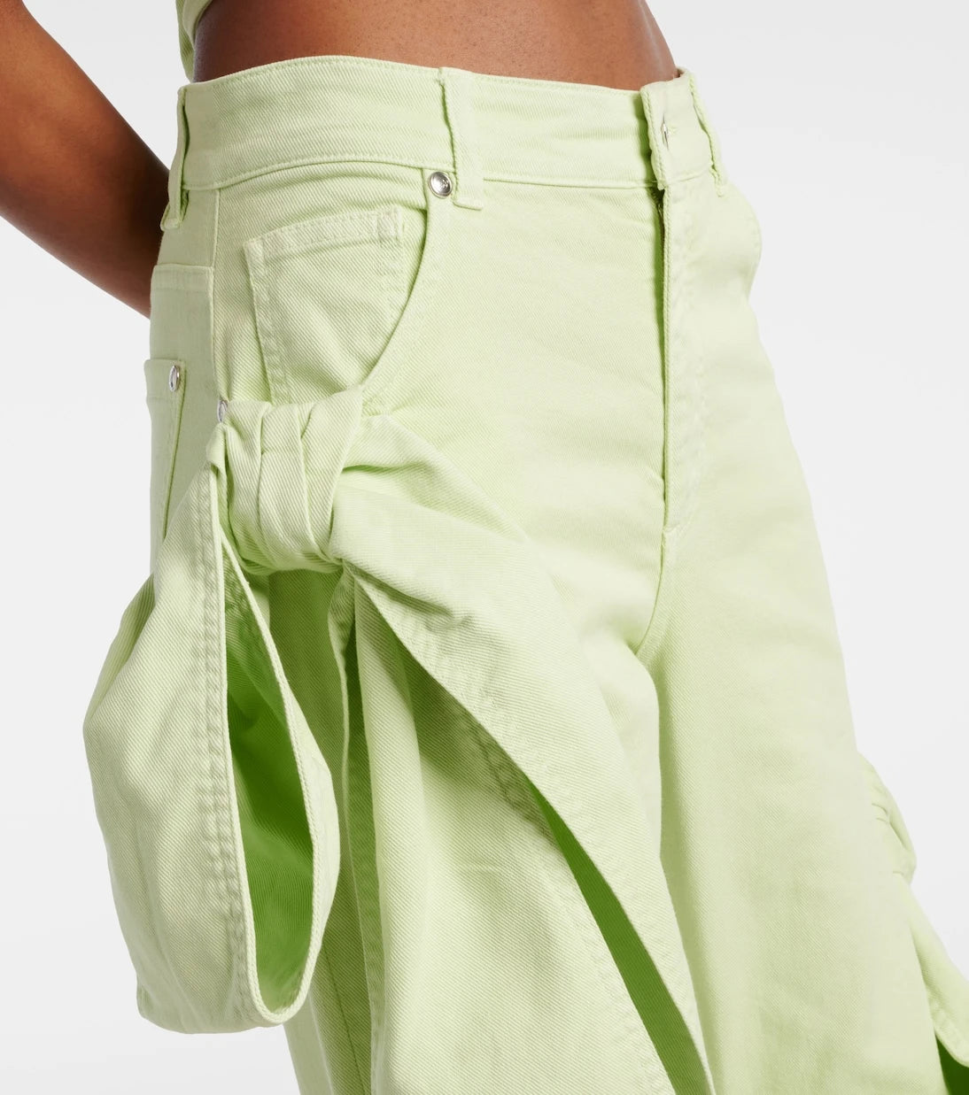 Blumarine - Draped straight jeans