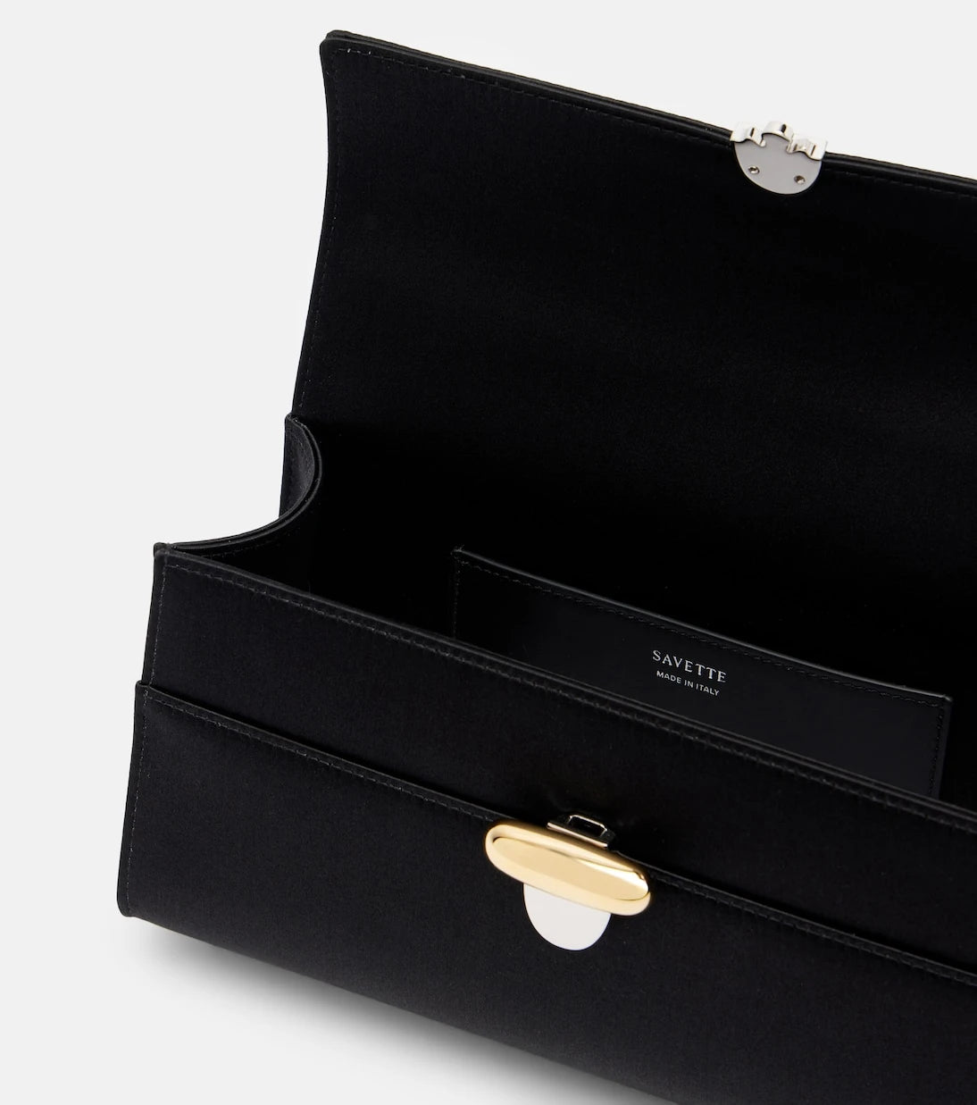 Savette - Symmetry Small satin top-handle bag