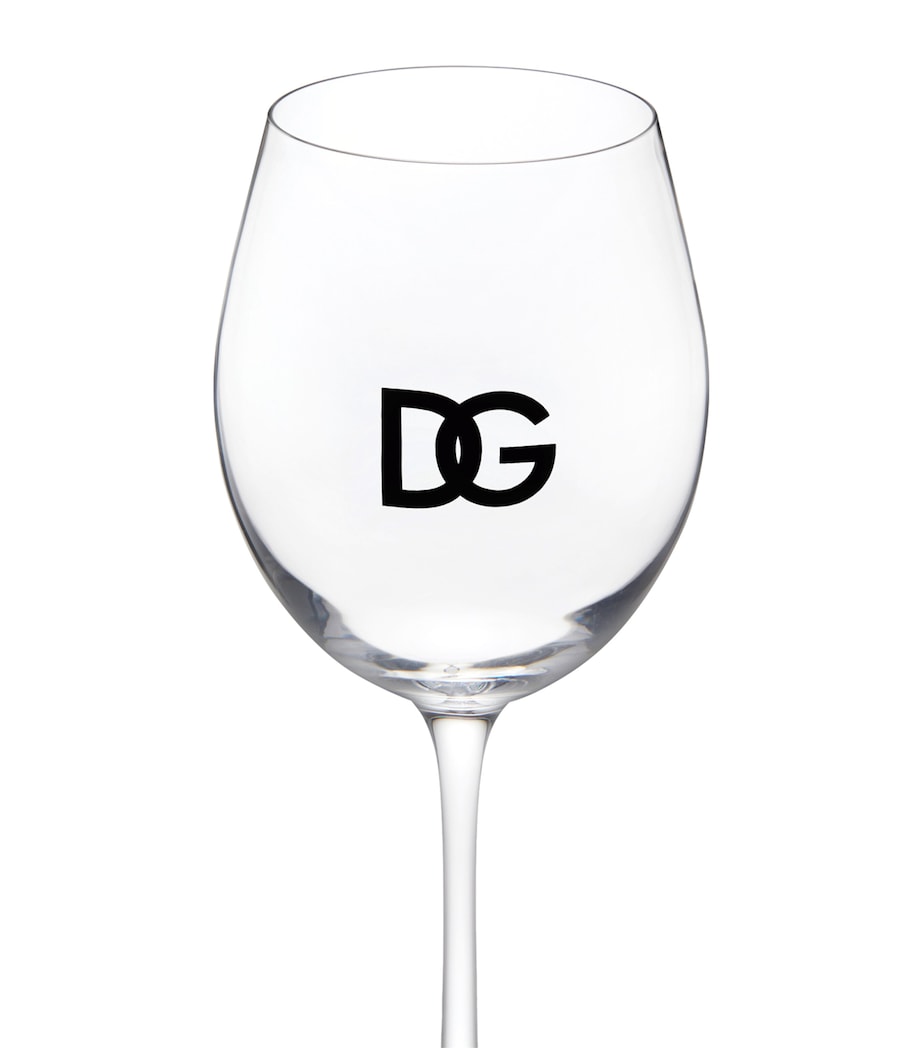 Set of 2 DG Millennials Logo Wine Glasses