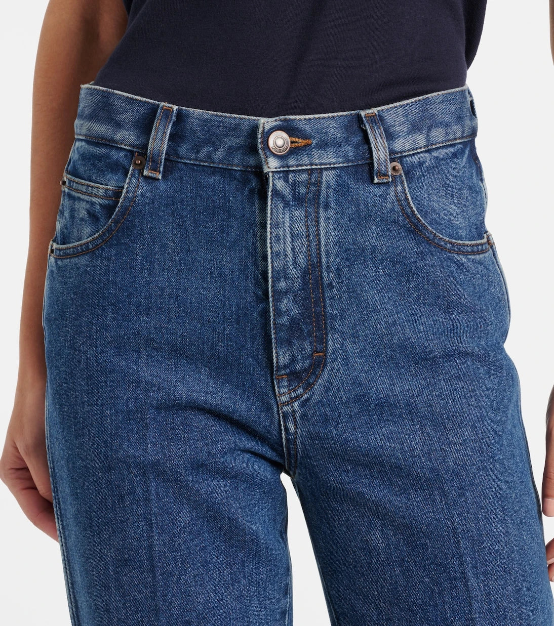 Loro Piana - Brooke mid-rise cropped straight jeans