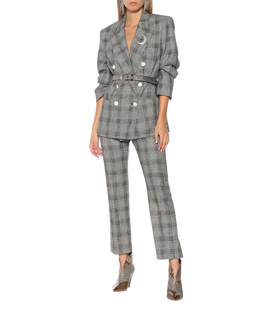 Isabel Marant - Derys checked cotton and wool pants