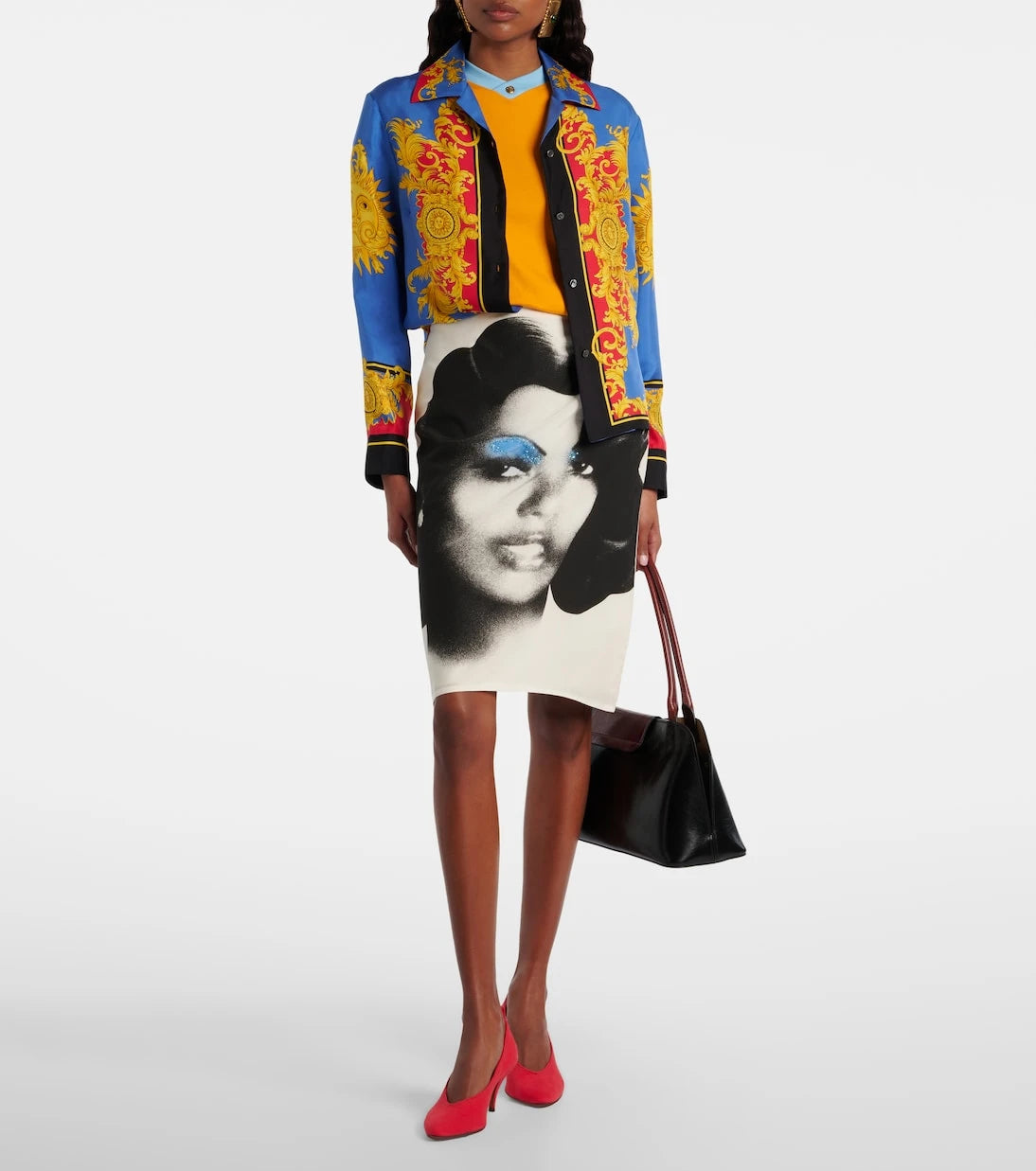 Versace - Printed silk twill shirt