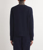Navy Cashmere Boxy Cardigan