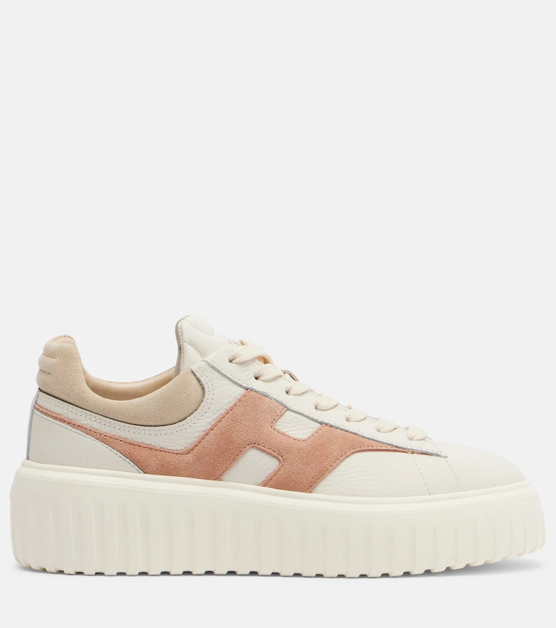 Hogan - H-Stripes leather and suede sneakers