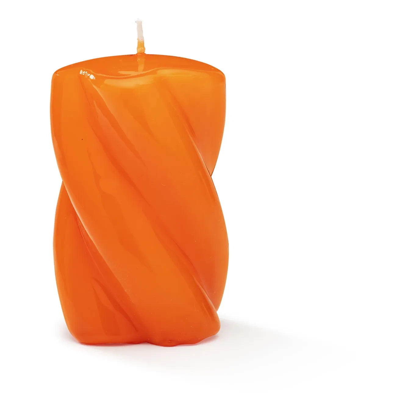 Anna + Nina - Blunt Twisted Candle - 9 cm | Orange