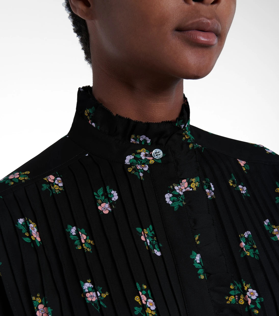 Tory Burch - Cora floral pleated shirt dress
