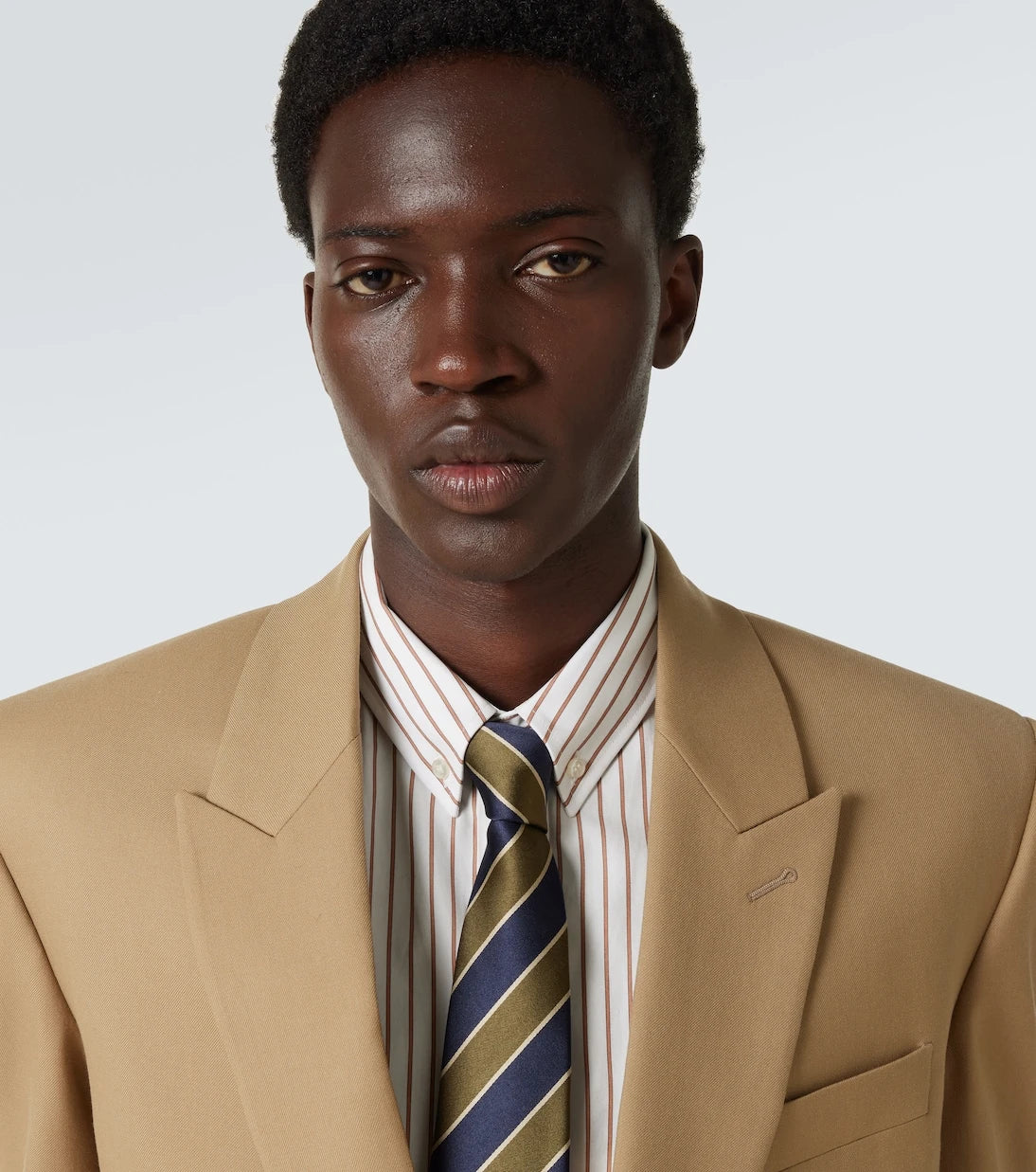 Saint Laurent - Striped silk twill tie
