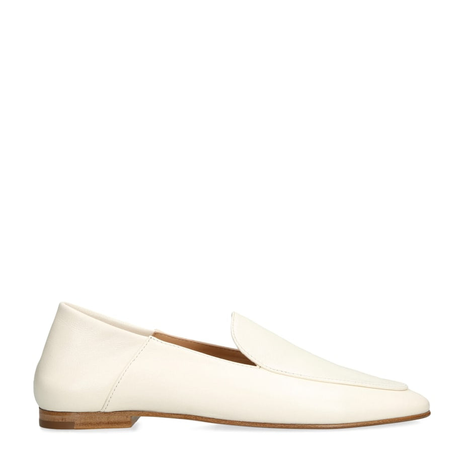 Dear Frances White Leather Gio Loafers