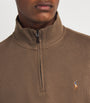 Polo Ralph Lauren Brown Cotton Quarter-Zip Sweater