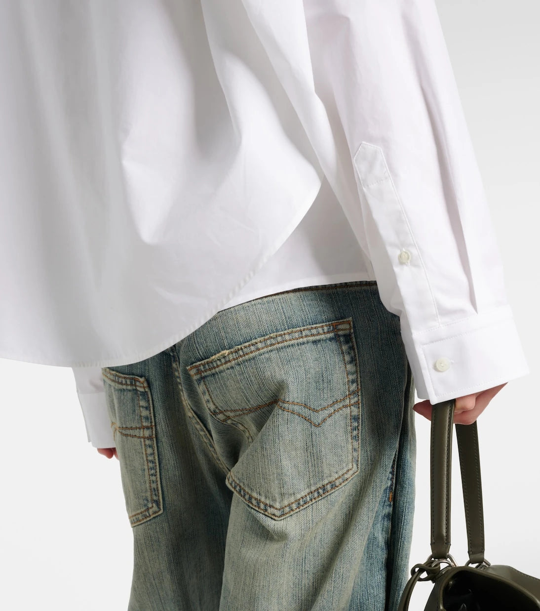 Balenciaga - قميص بوبلين قطني