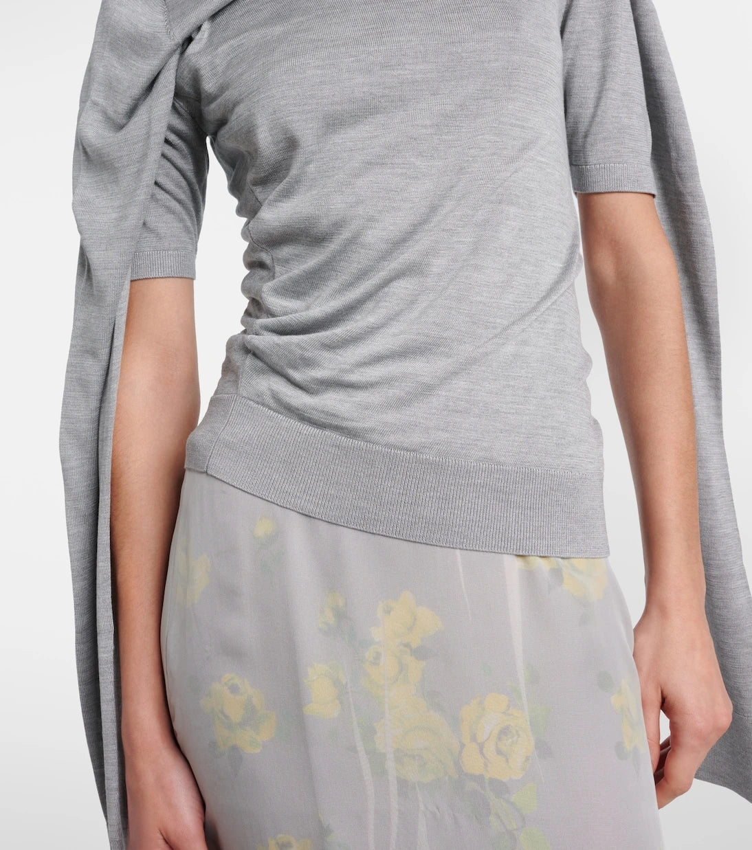 Acne Studios - Draped silk jersey top