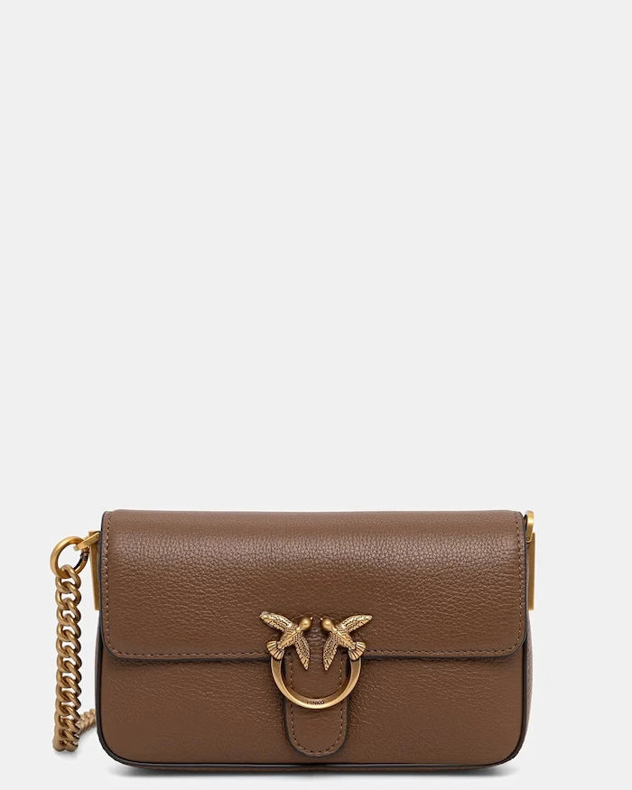 Pinko kadın deri crossbody çanta