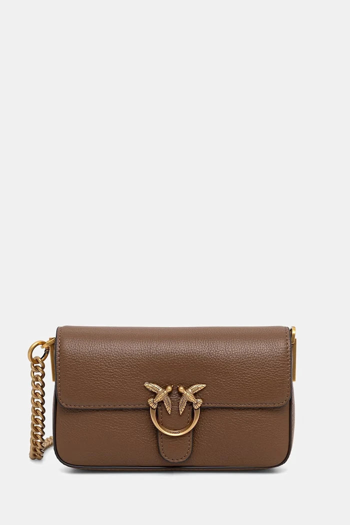 Pinko kadın deri crossbody çanta