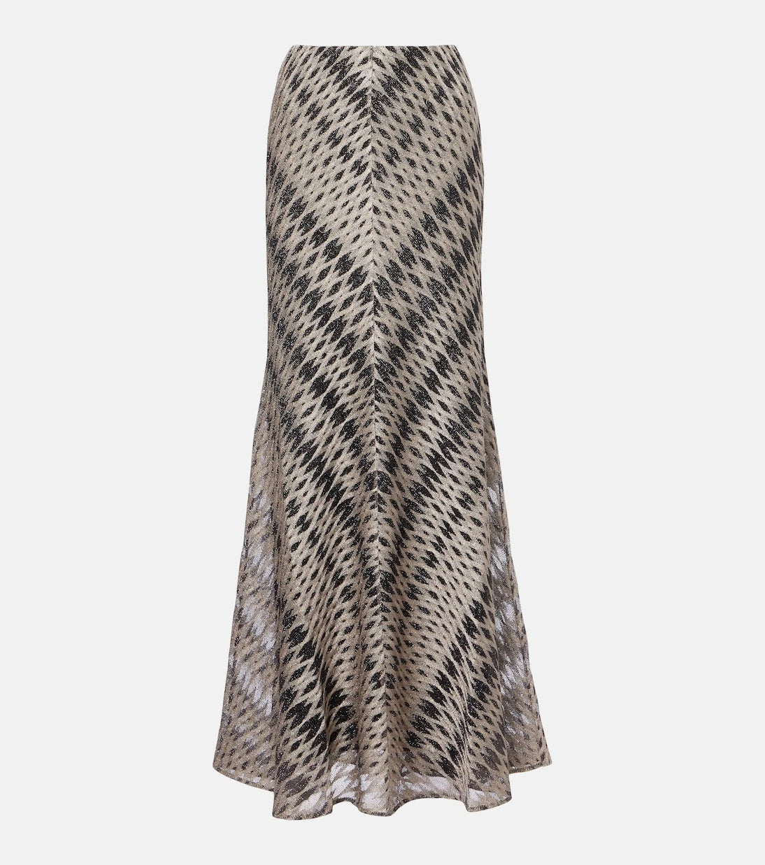 Missoni - تنورة ماكسي ميتاليك مفتوحة الحياكة