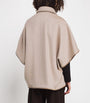 Max Mara Beige Cashmere Collar Cape