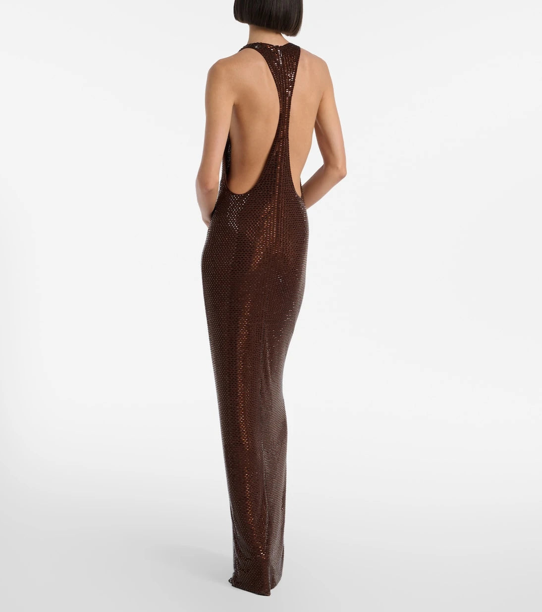 Self-Portrait - Rhinestone-embellished maxi dress