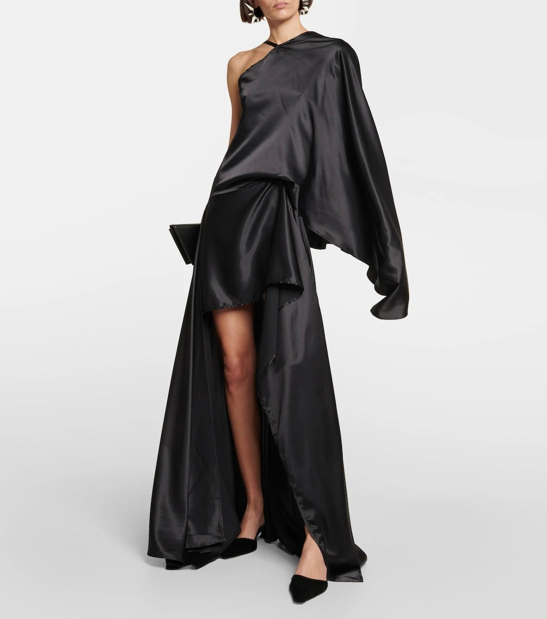 Acne Studios - فستان ساتان غير متماثل
