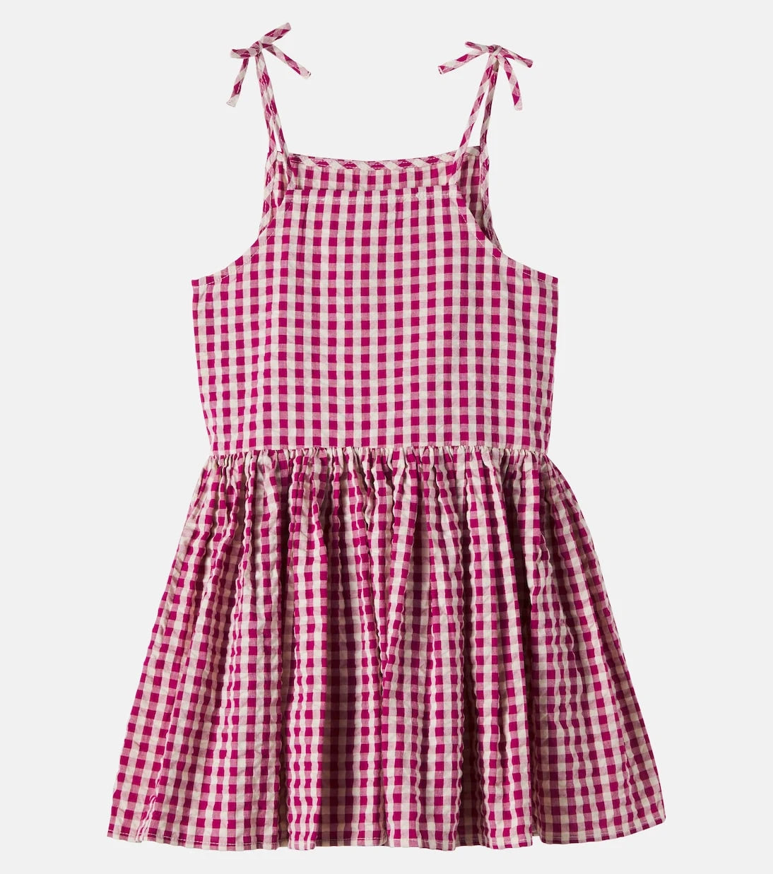Konges Sløjd - Isotta checked gathered cotton dress