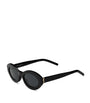 Saint Laurent Black Cassandre Oval Sunglasses