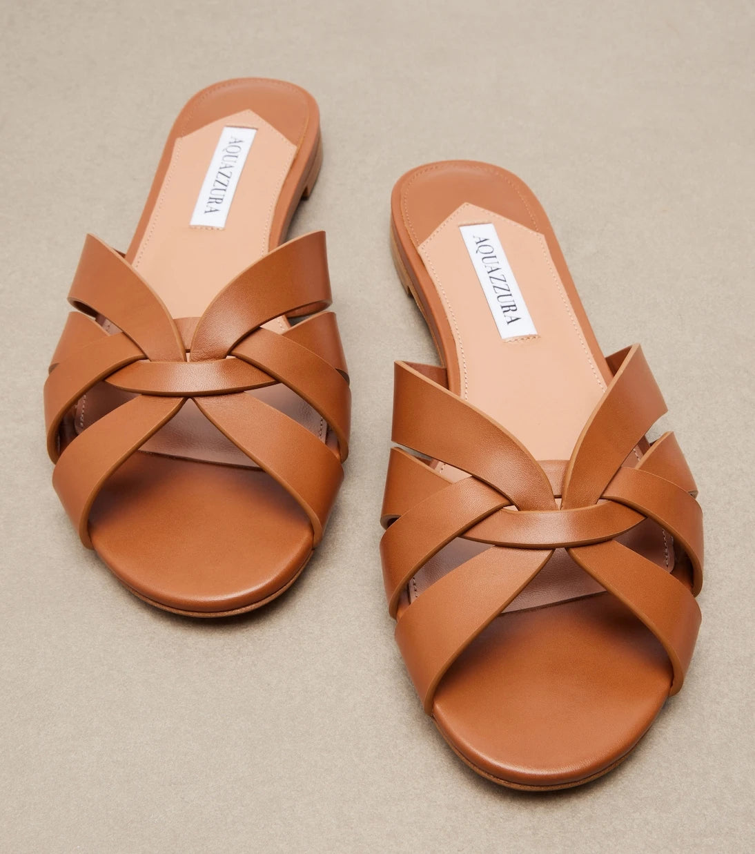 Aquazzura - Copacabana leather slides
