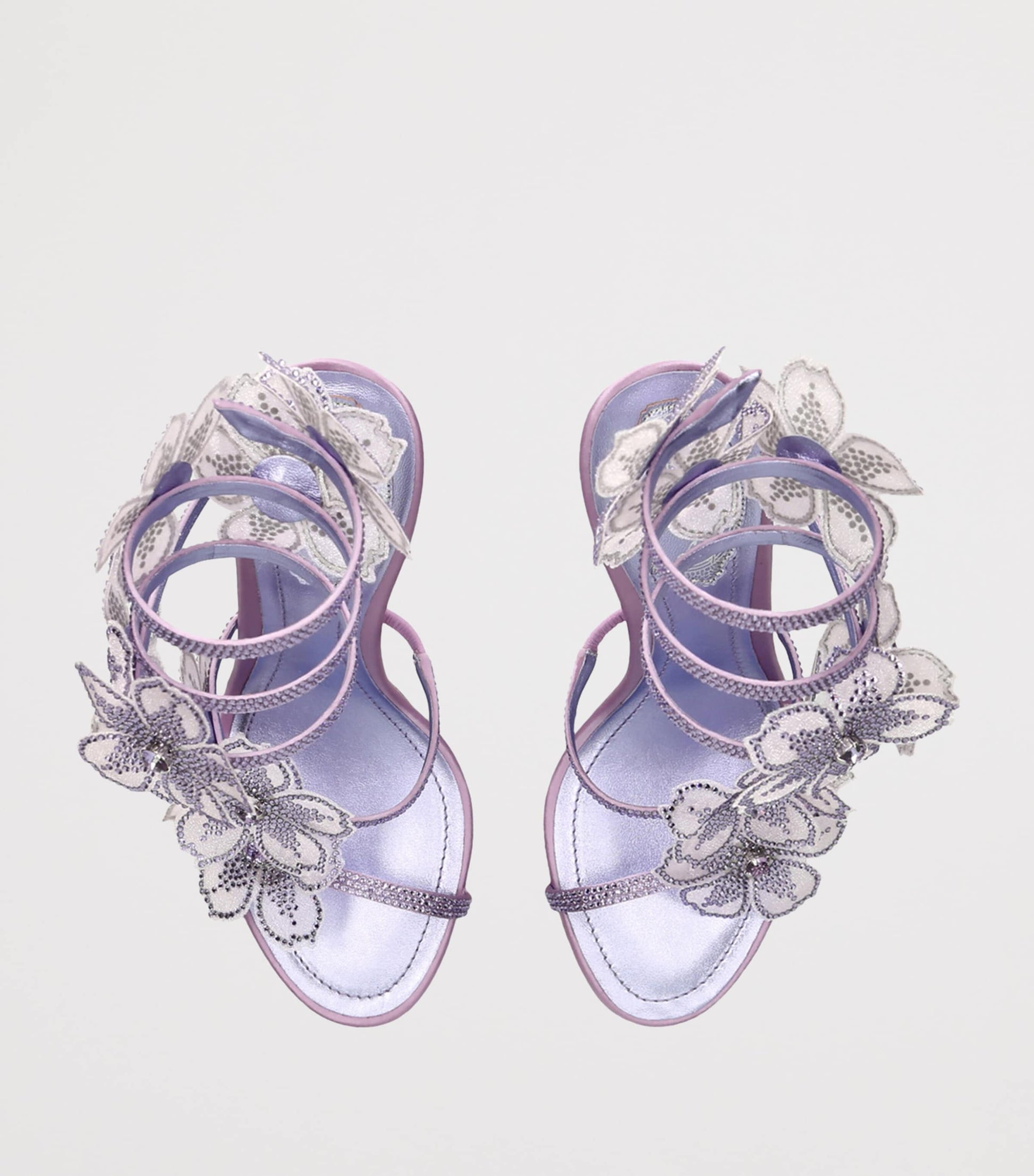 Satin Floral Cleo Sandals 105