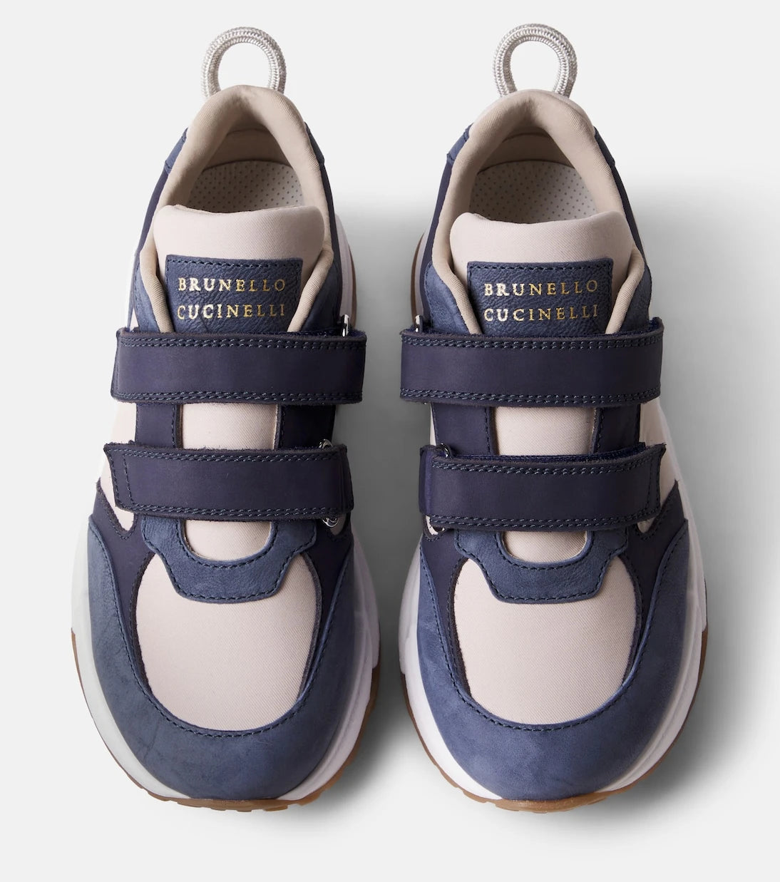 Brunello Cucinelli Kids - Leather-trimmed sneakers