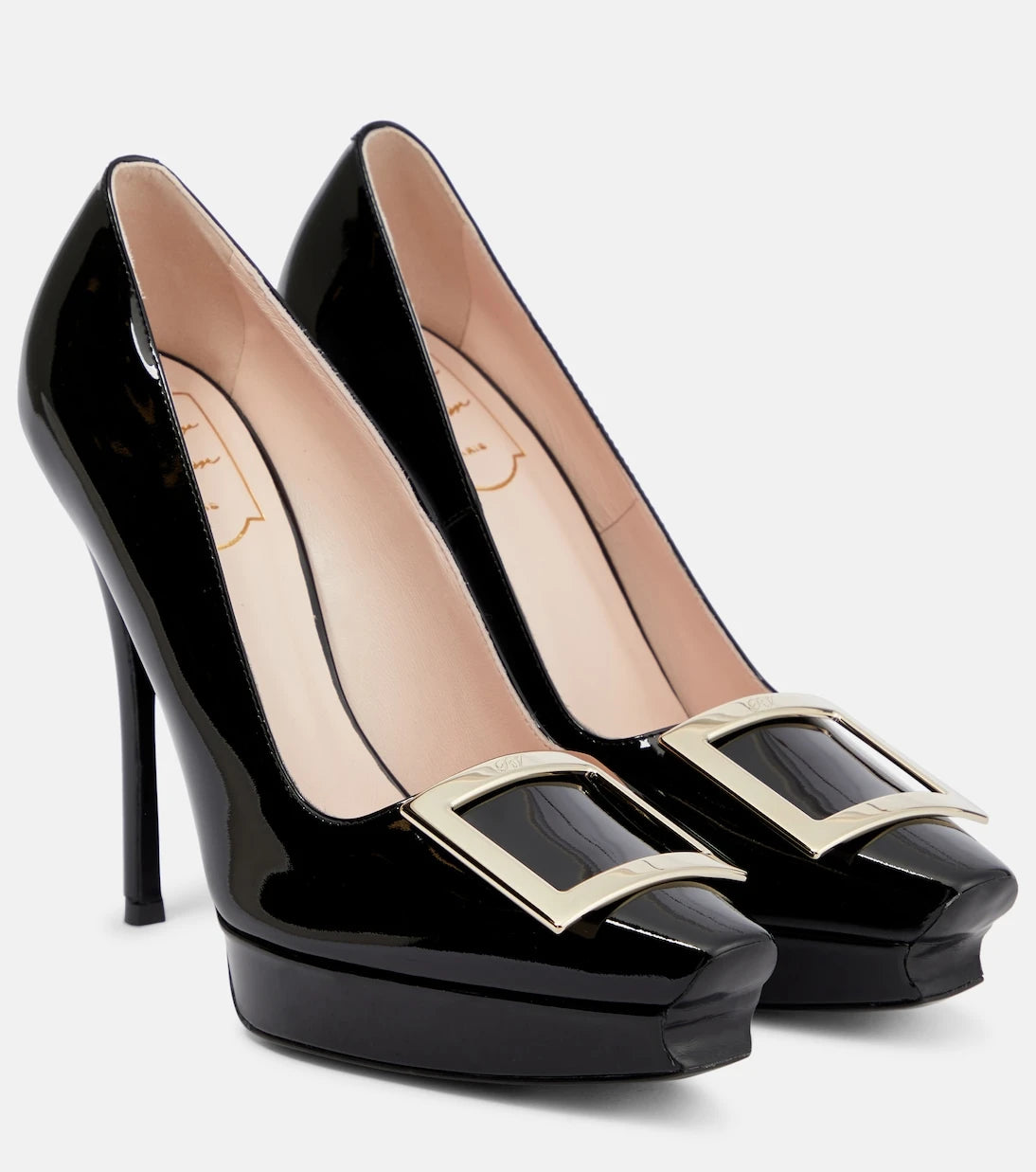 Roger Vivier - Belle Vivier patent leather platform pumps