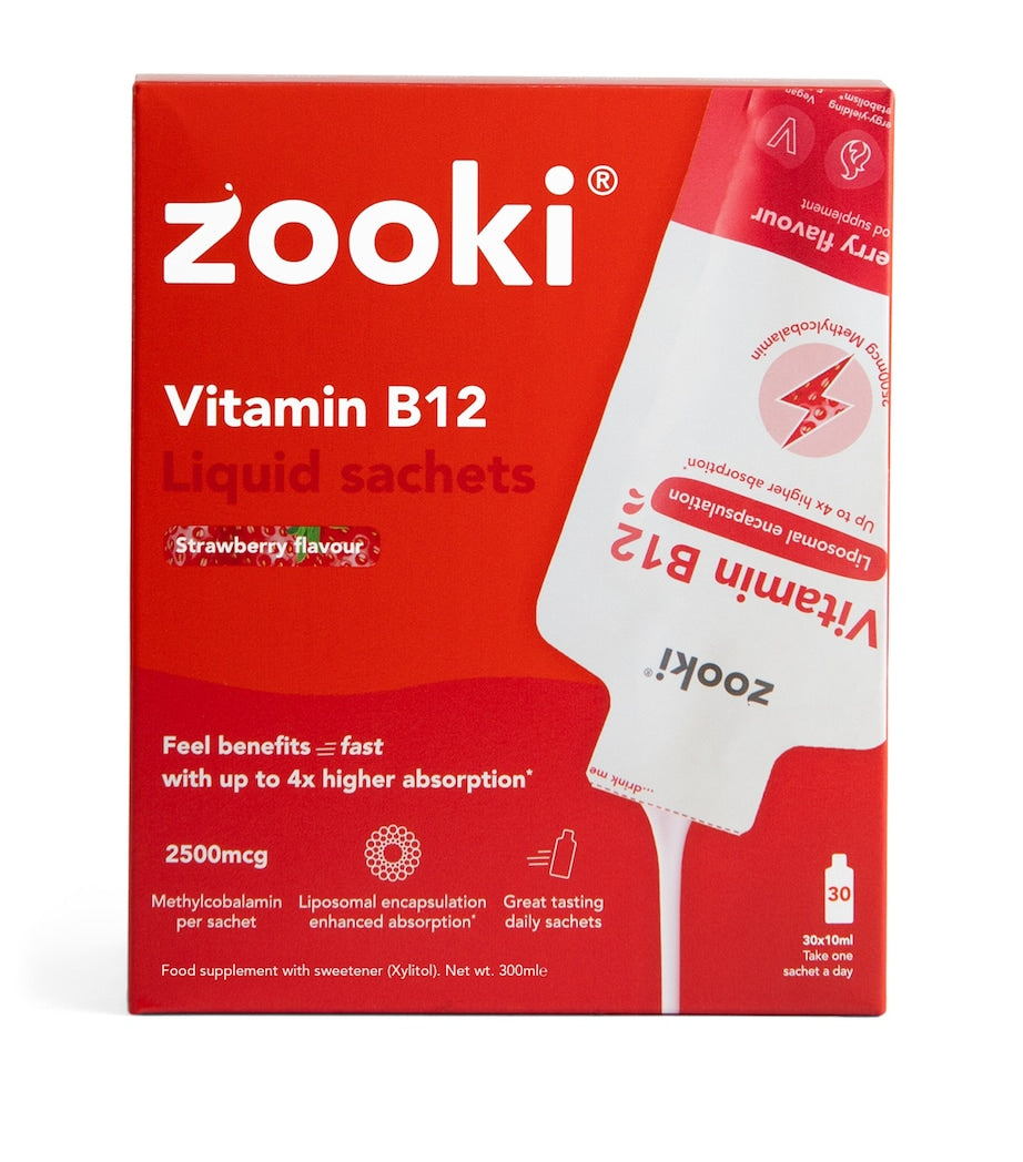 YourZooki Liposomal Vitamin B12 2500mcg Liquid Sachets (Pack of 30)