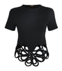 Knitted Eres Crop Top BLACK