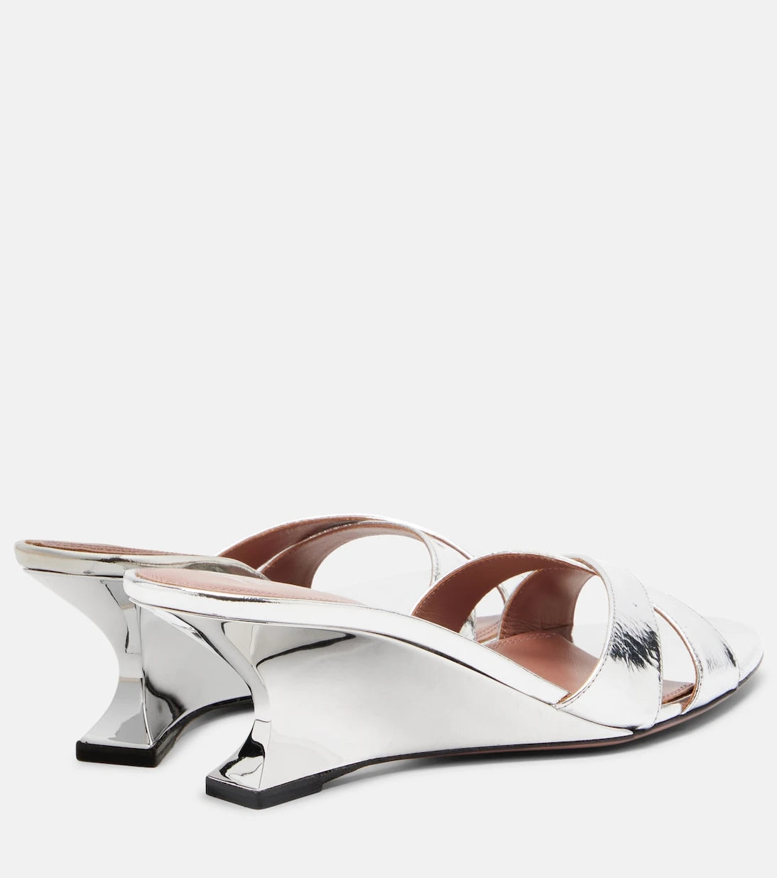 Paris Texas - Nina 50 wedges من الجلد الميتاليك