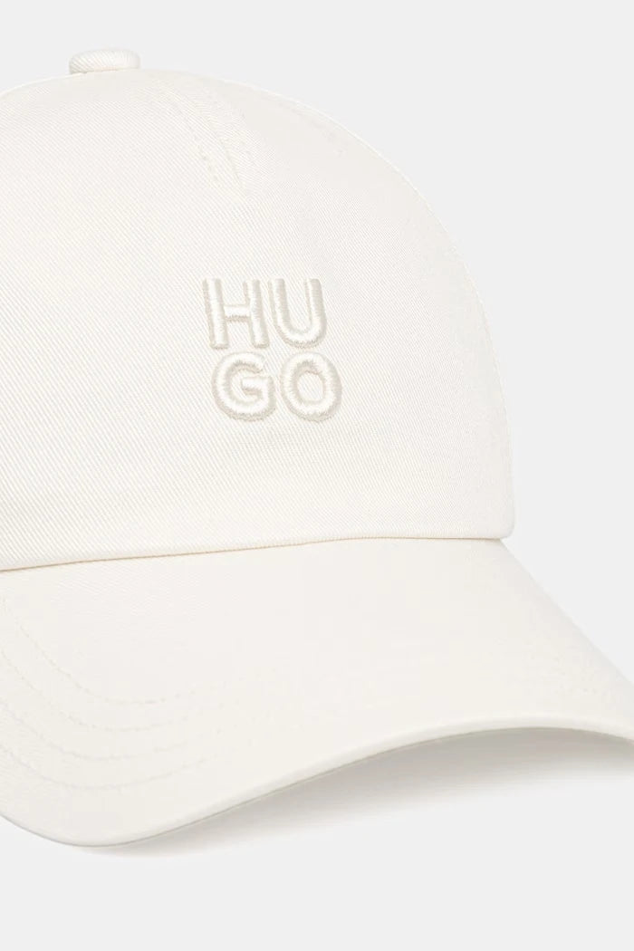 HUGO шапка с козирка дамска от памук Asya