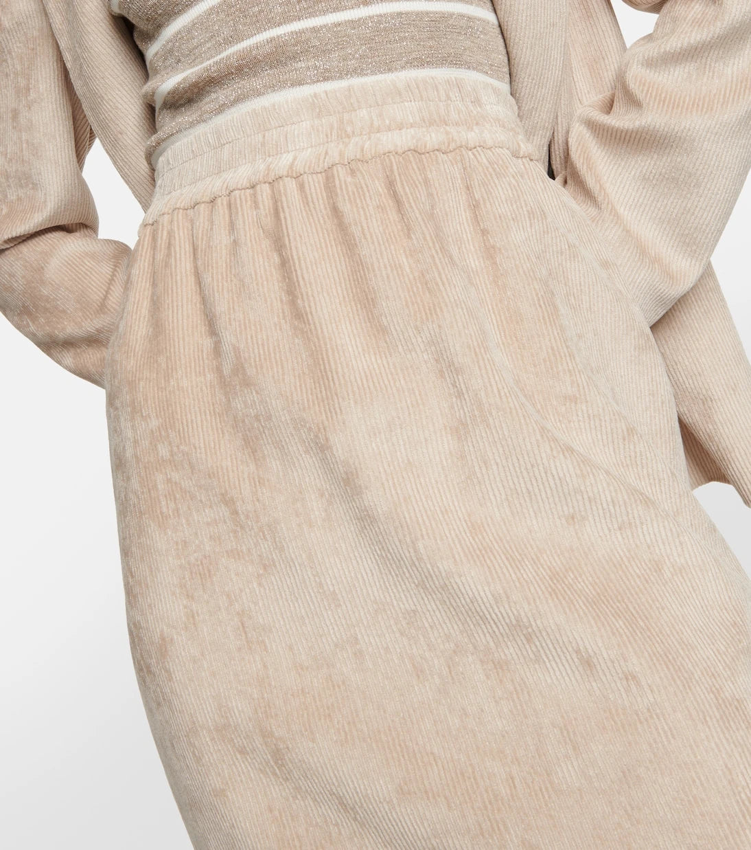 Brunello Cucinelli - Corduroy pencil midi skirt