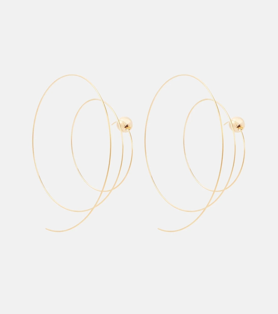 Alaïa - Thin Spiral S gold-plated stainless steel earrings
