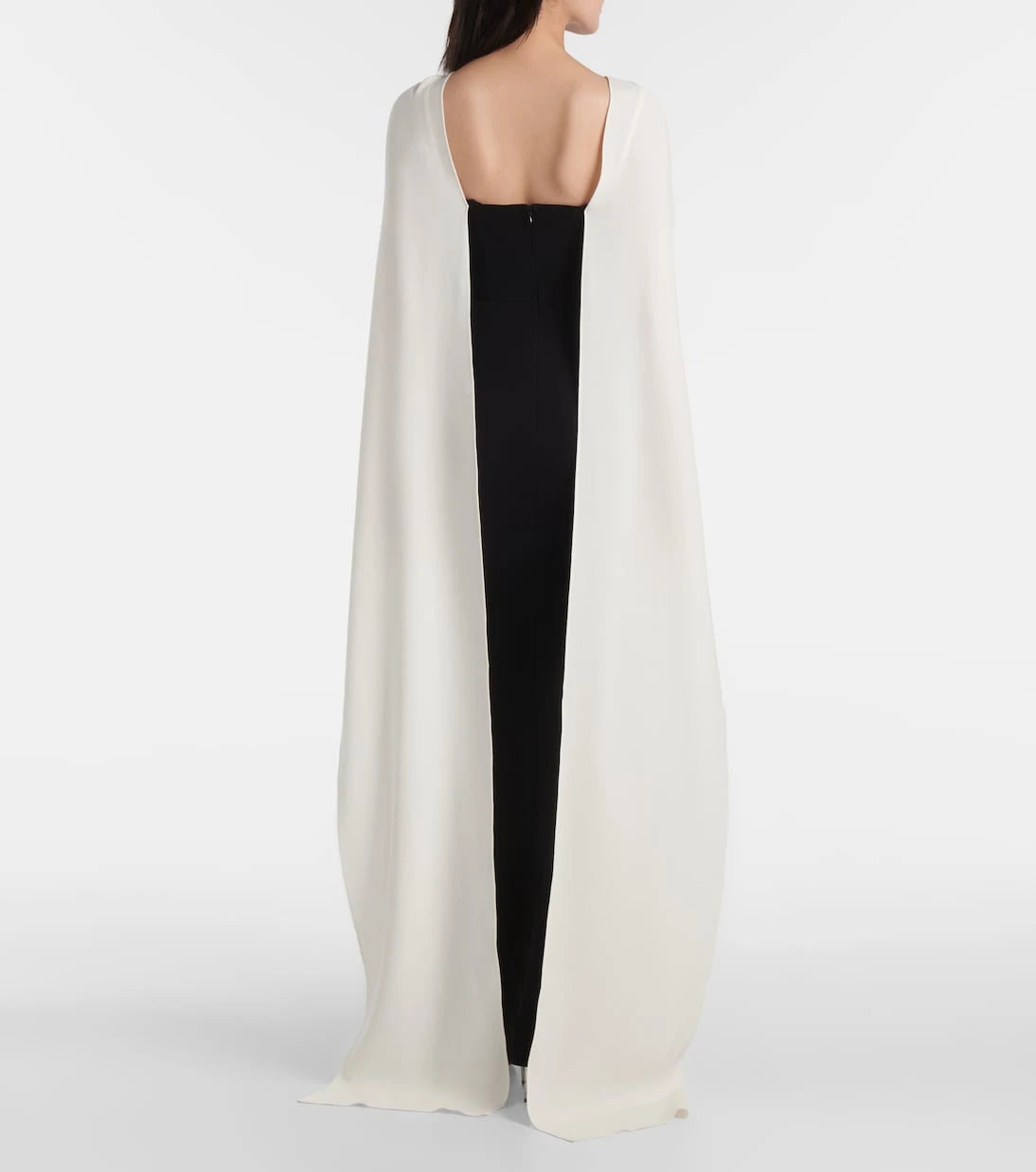 Roland Mouret - Caped floral-appliqué cady gown