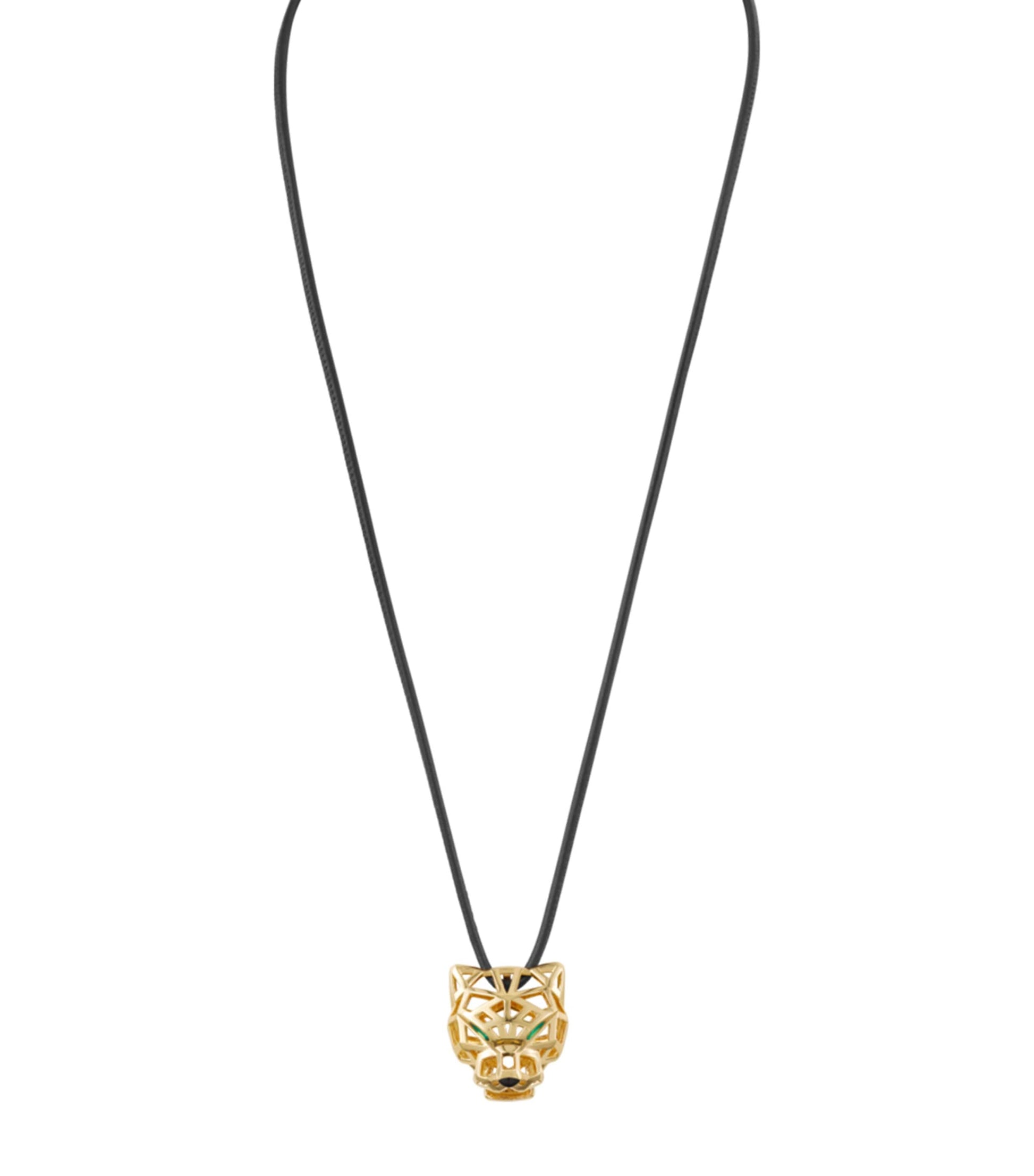 Cartier Yellow Gold, Tsavorite and Onyx Panthère de Cartier Necklace