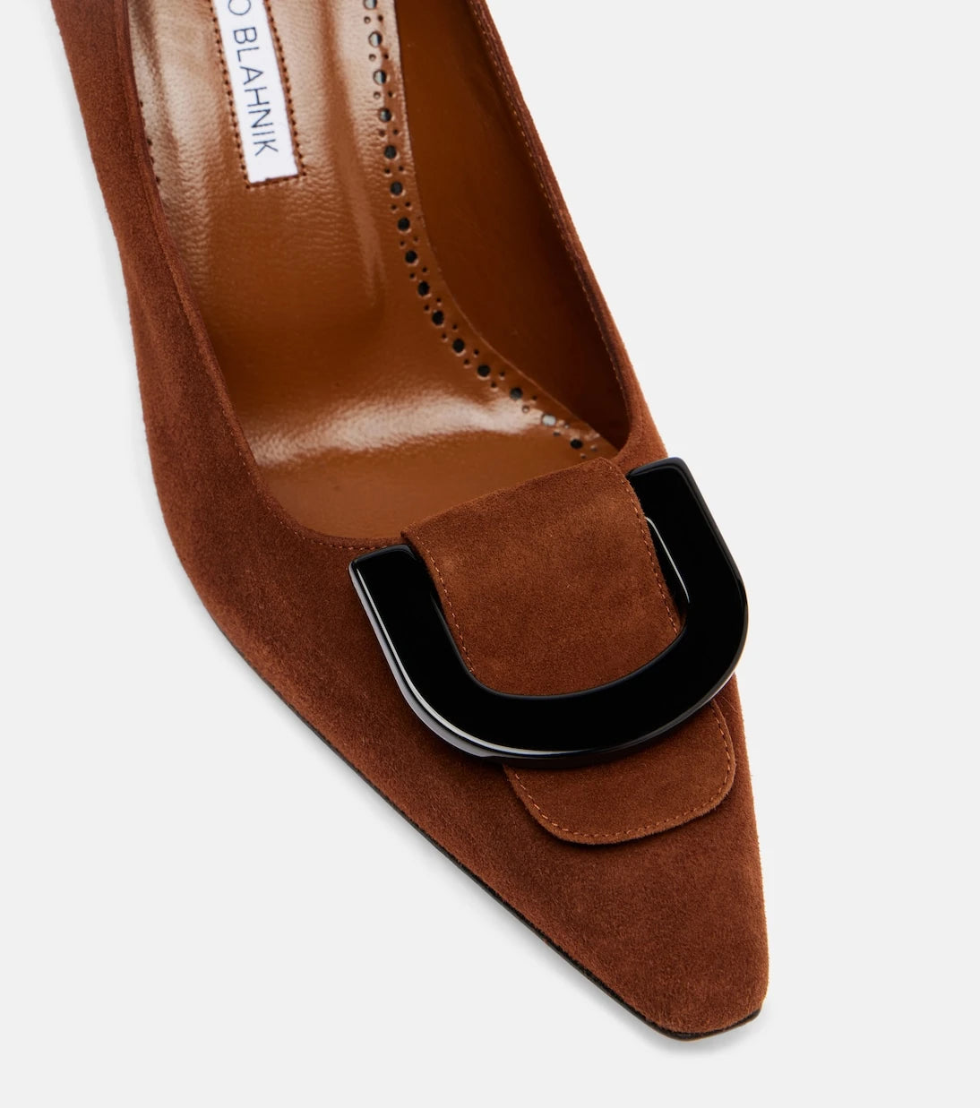 Manolo Blahnik - حذاء Beti 70 من الجلد السويدي بكعب عالٍ