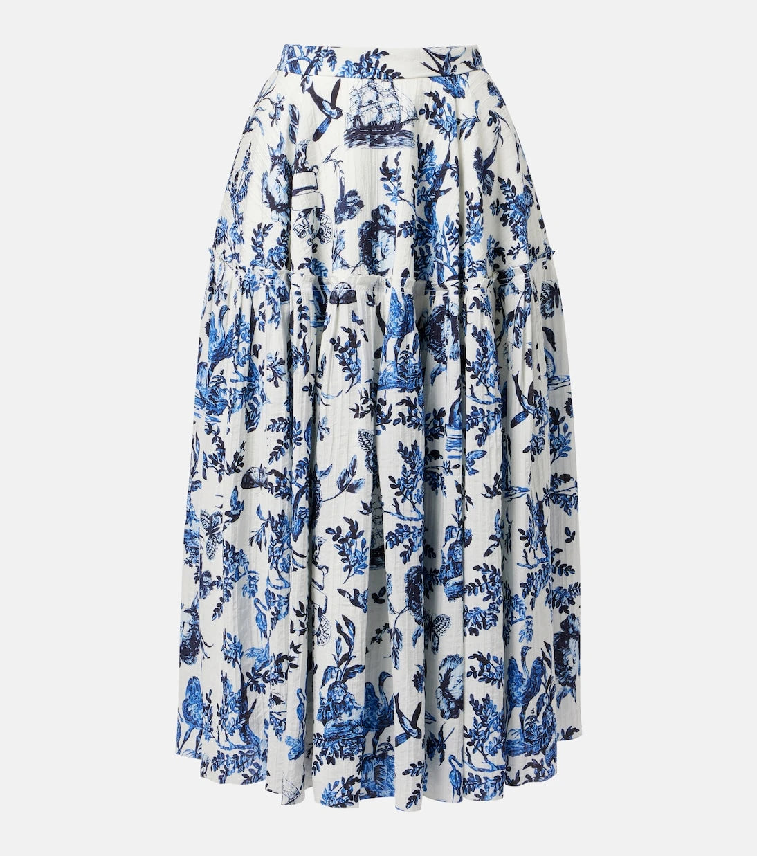 Erdem - Floral jacquard midi skirt