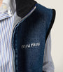 Miu Miu Blue Denim Logo Vest