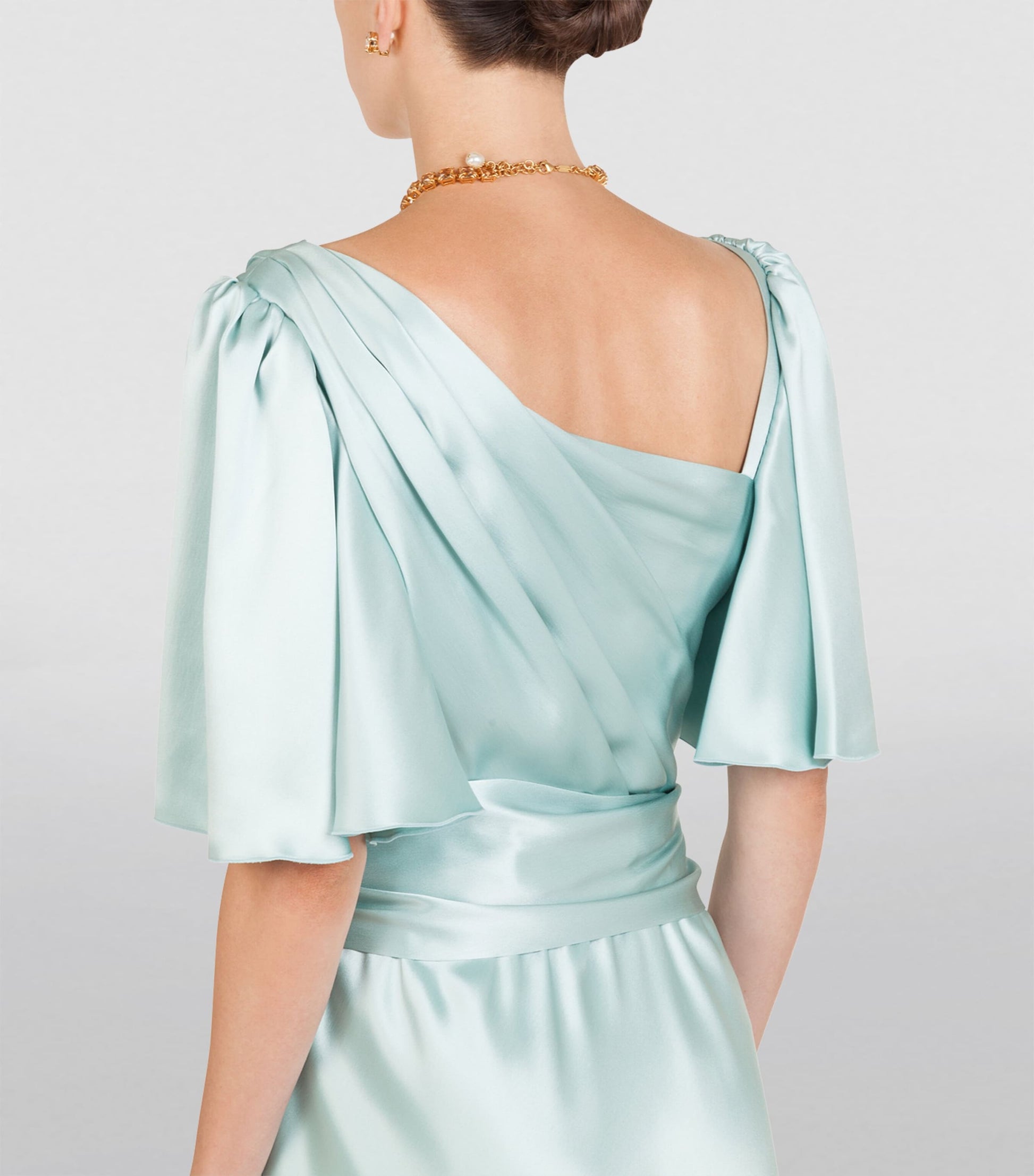 Multi Silk Belted Dress