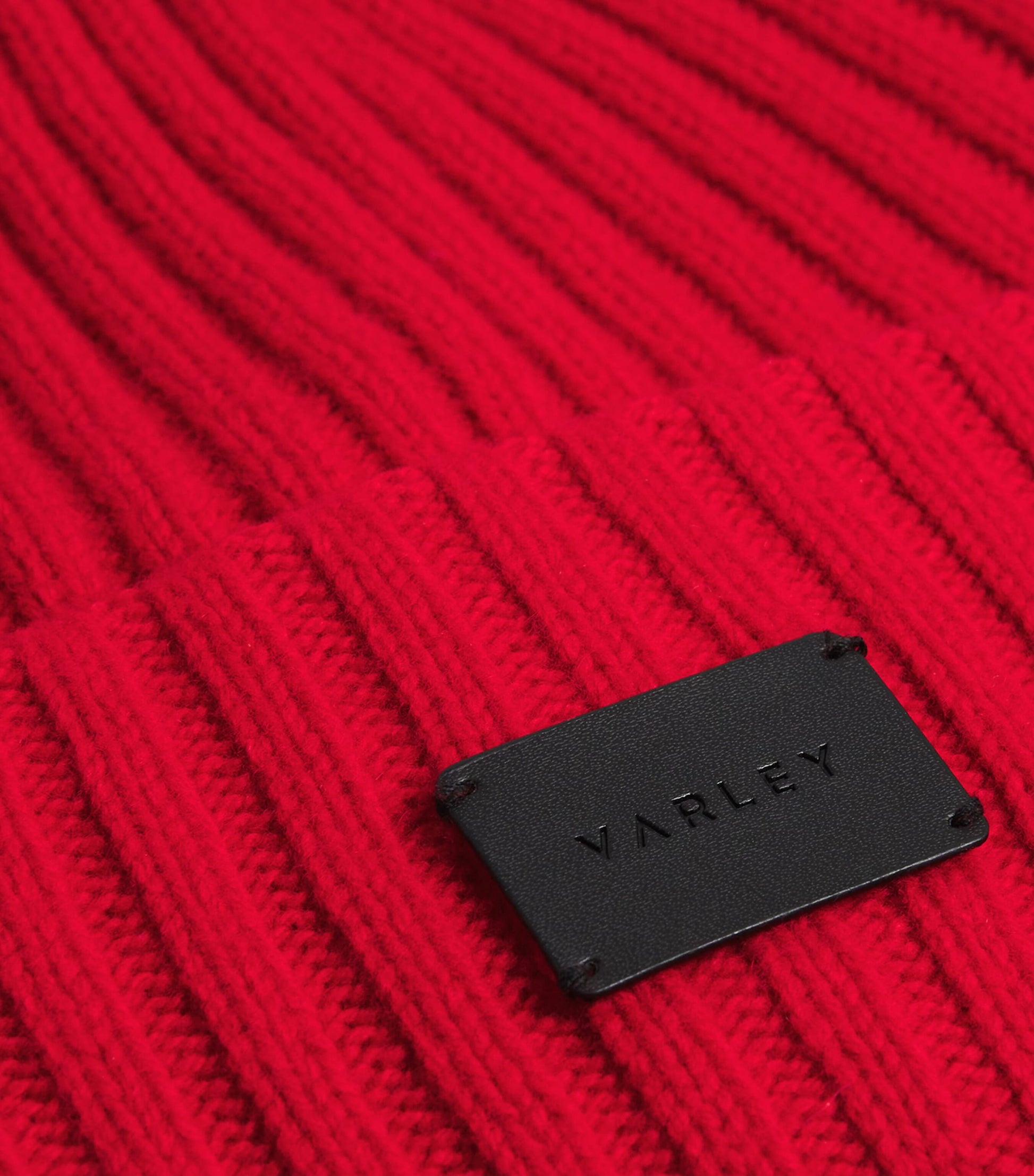 Varley Red Merino Wool-Blend Chunky Elva Beanie