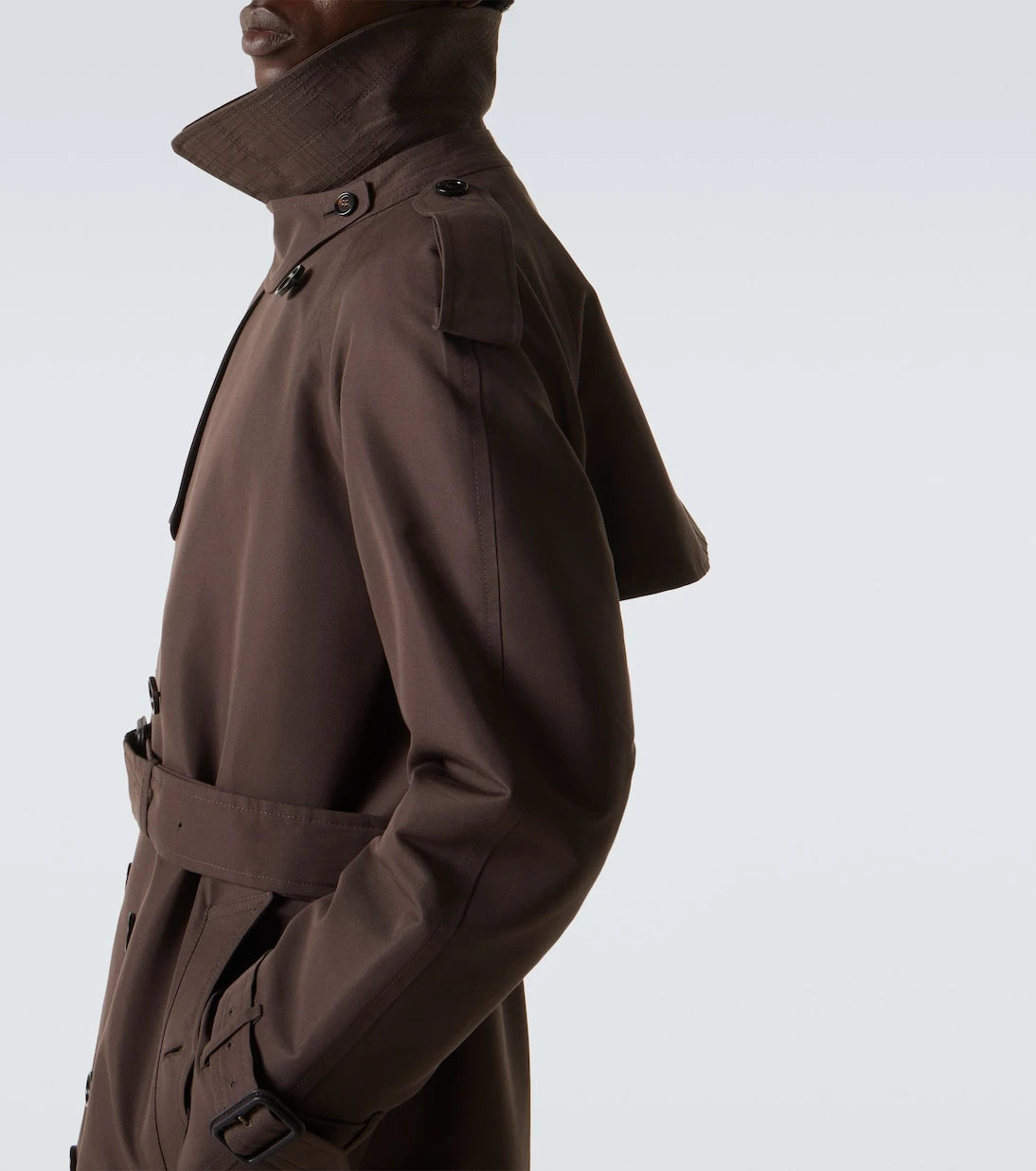Burberry - Burberry Check silk and cotton trench coat
