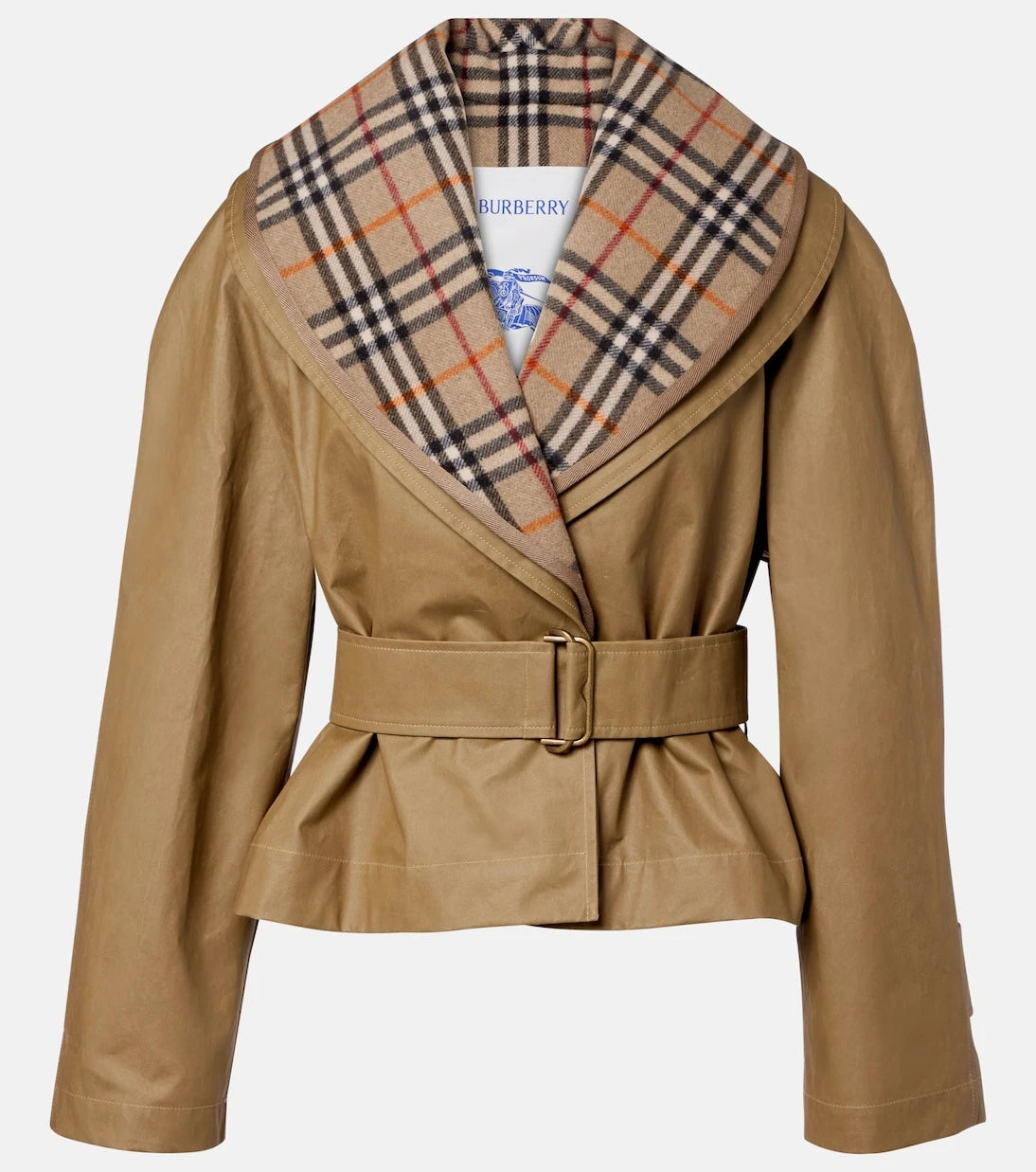 Burberry - سترة قطنية كاروهات من Burberry