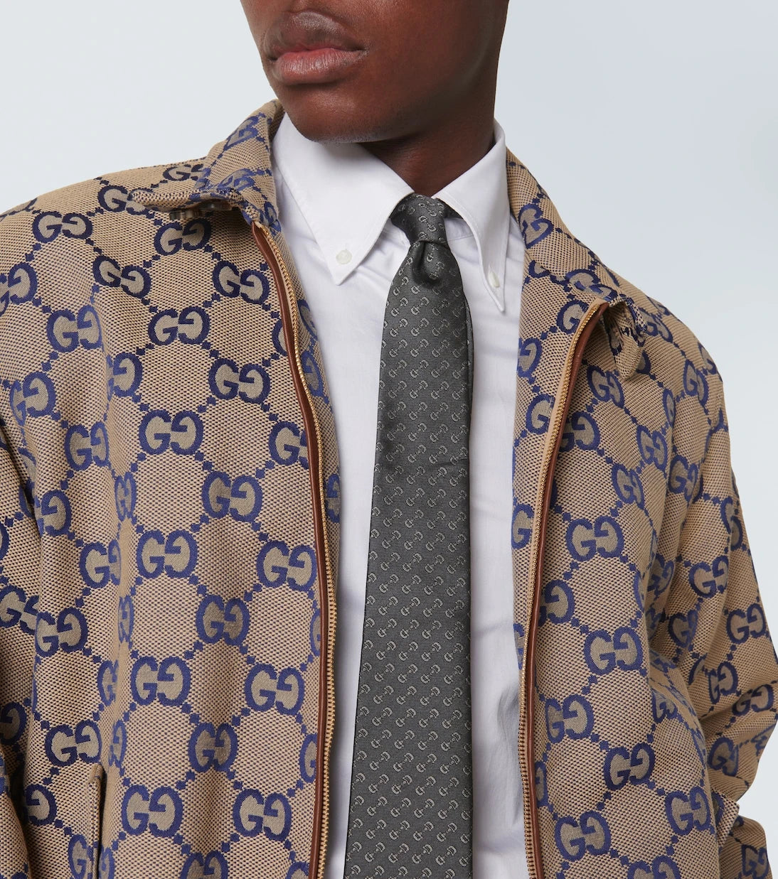 Gucci - Horsebit silk jacquard tie