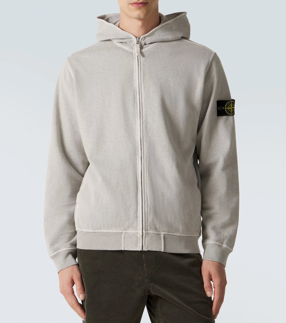 Stone Island - Cotton jersey zip-up hoodie