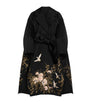 Givenchy Black Silk Embroidered Cocoon Coat