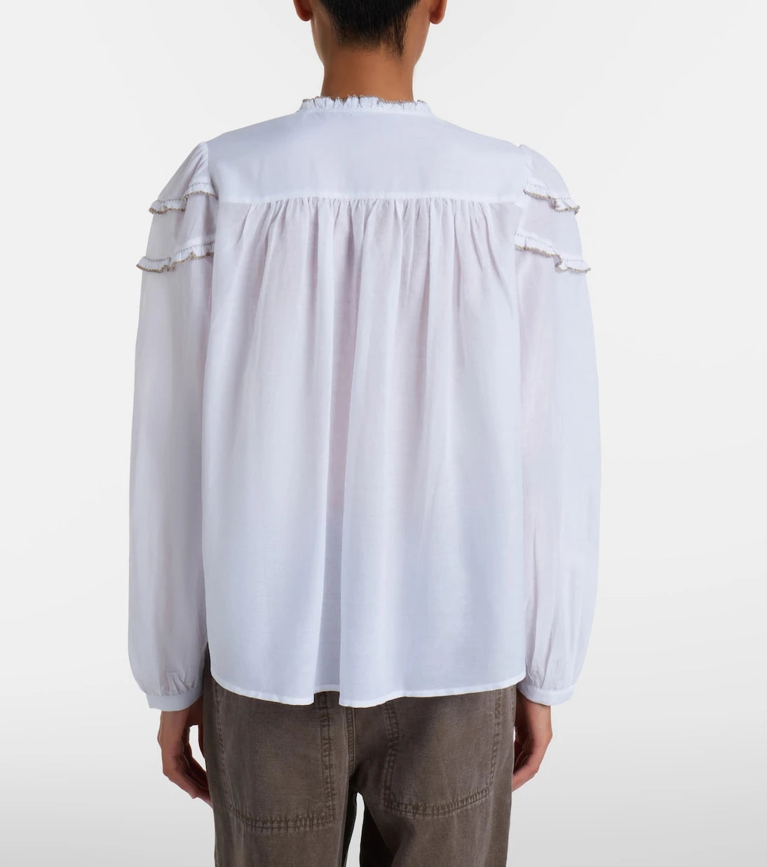 Marant Etoile - Christa ruffled cotton-blend blouse