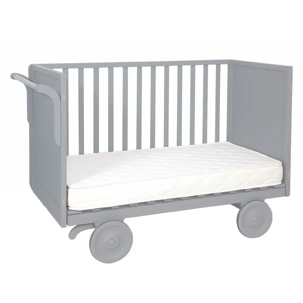 Laurette - Adjustable Trolley Cot 60 x 120 cm | Grey
